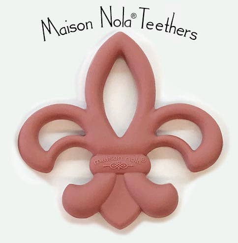 Maison Nola Baby - Wholesale Teether (Not Clip-On) - Baby - FleurDeLis Louisiana Silicone Baby Teether5