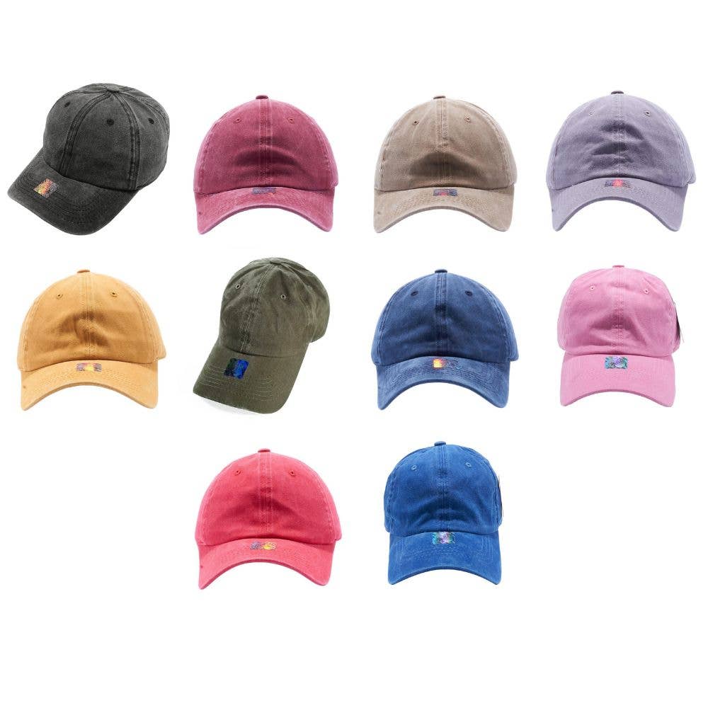 DOBBI - Wholesale Baseball Cap - Women's - PIGMENT DYED DAD HAT11