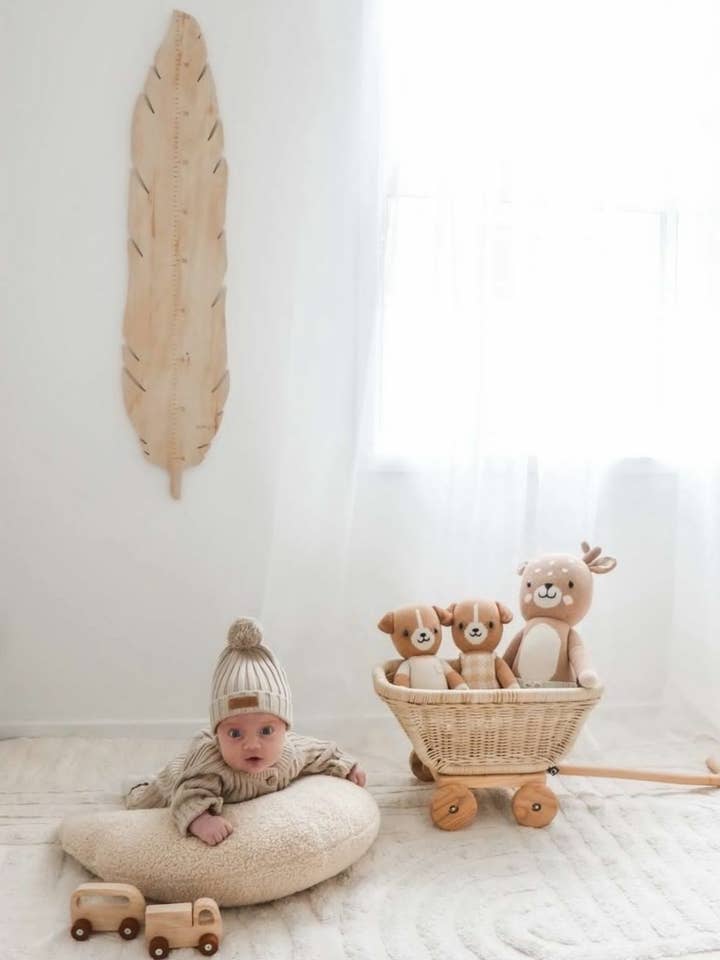 Wooden Children's Feather Height Chart for wholesale by Shellamy Baby