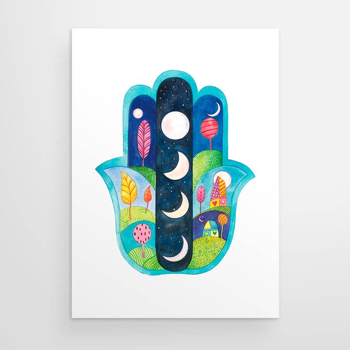 Hamsa #5 Månen vokser for engroshandel hos Yogini Collection