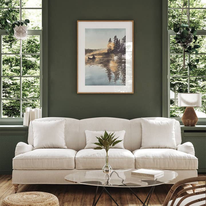 Paperbec Design Co. - Wholesale Art Print - "A Moment on the Lake" Ontario Canoe Watercolor Print4