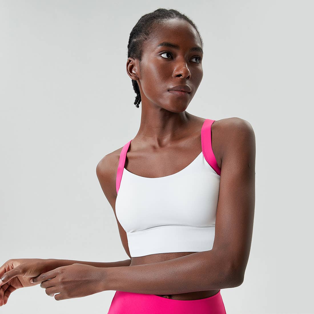 Sodalemon - Wholesale Sports Bra - Women's - Full Coverage With Wide Straps Contrast Color Sports Bra11