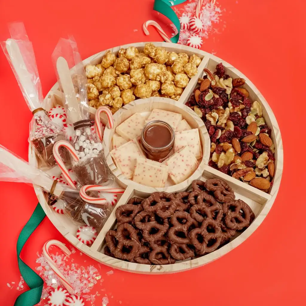 Woodpeckers Crafts - Wholesale Serving Tray - 12" Round Candy Tray, 5 Part4