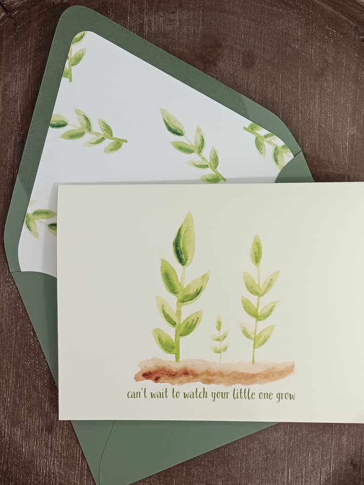Watch Your Little One Grow Card for wholesale by The Lettering Loft