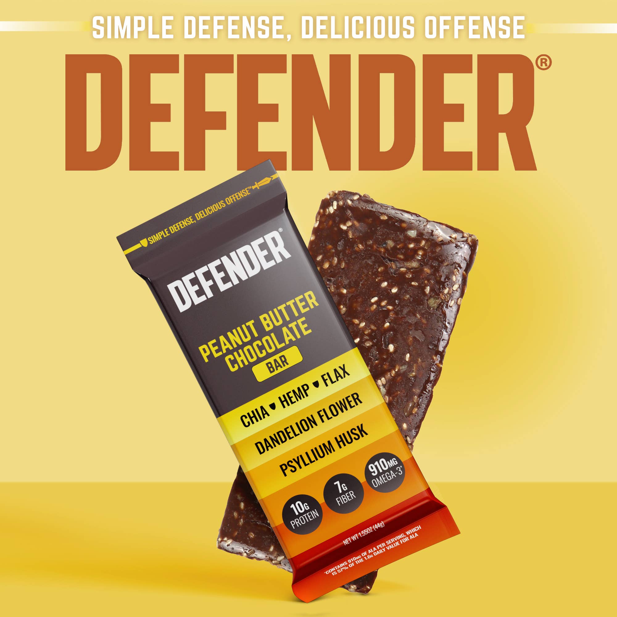 Defender Bar - Wholesale Snack Bar - NEW: Peanut Butter Chocolate Defender Bar (24 bars)2