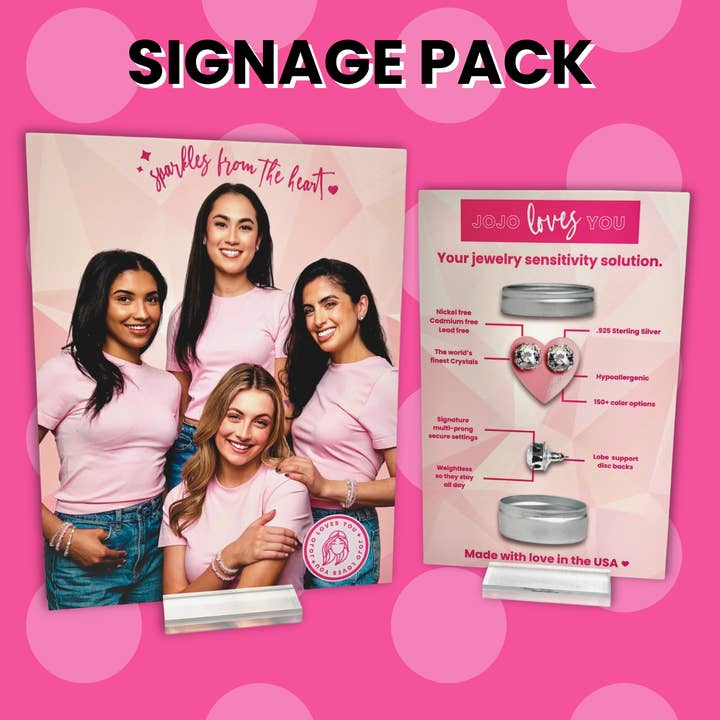 JoJo Loves You® - Wholesale Sign - JoJo Loves You® Signage Pack