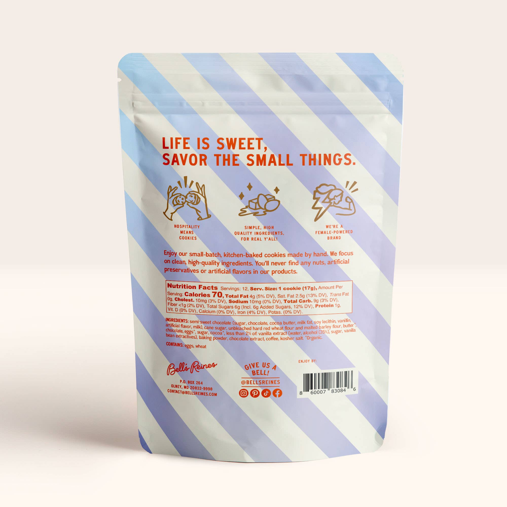 Bell’s Reines Gourmet Miniature Cookies – wholesale Biscuit – Artisanal Double Chocolate Soft Gourmet Cookies – 12-Count 7