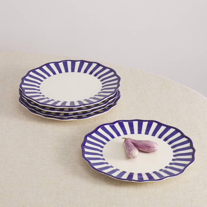Maison Madison Home - Wholesale Dinner Plate - Riviera Striped Dinner Plate 10.5"1