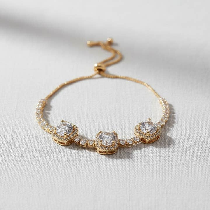 Pulseira Geométrica com Zircónia Brilhante por atacado de camilla dovey