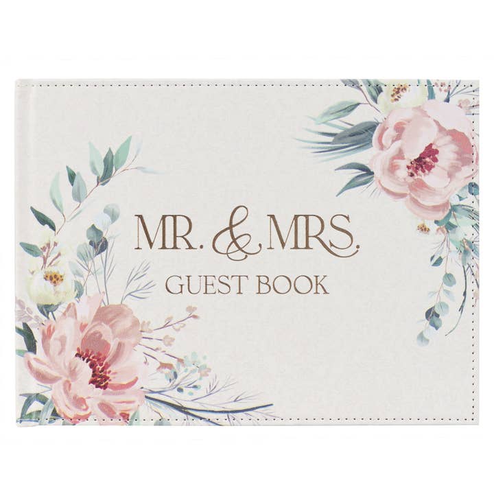 Guest Book Mr. & Mrs. We Love 1 John 4:19 for wholesale by Christian Art Gifts
