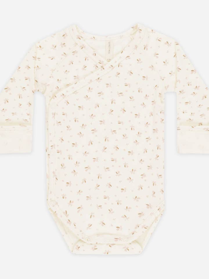 Side Snap Bodysuit Fleur for wholesale by Quincy Mae