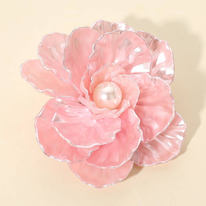 Pearl Accent Floral Pin Brooch / Hair Clip for wholesale by Sensibling Corp.