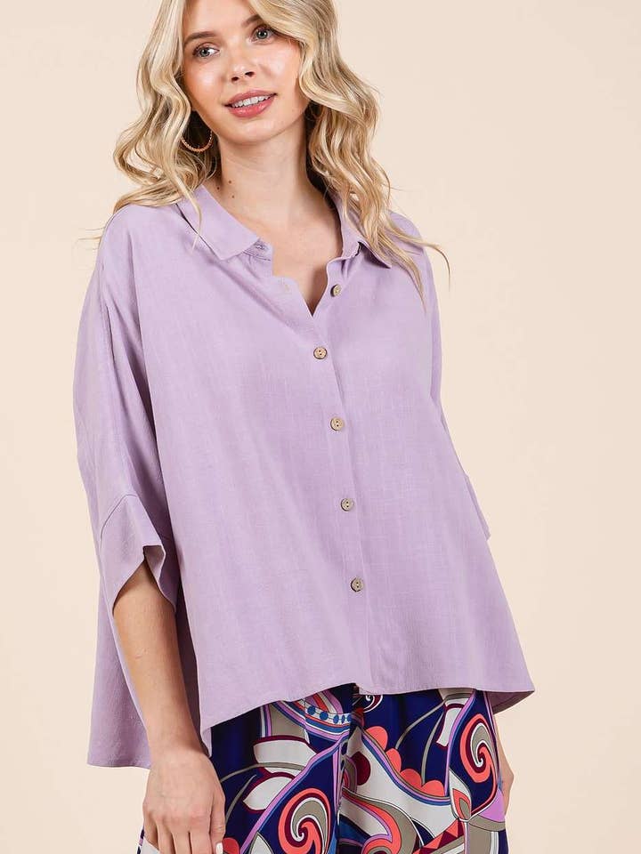 OVERSIZE SKJORTE MED KNAP OG KRAVE for engroshandel hos mittoshop