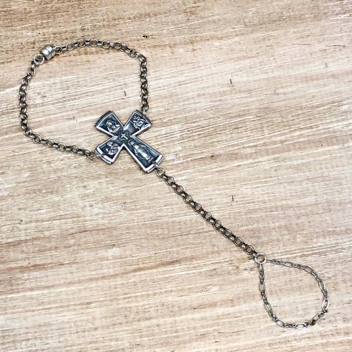 Lorraine Frances Jewelry - Wholesale Charm/Dangle Bracelet - Four Way Medal Cross Medieval Bracelet1