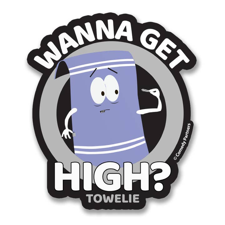 Towelie - Wanna Get High Sticker for wholesale by Hybris Production AB