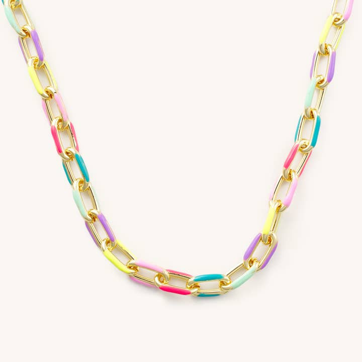 Nikki Smith Designs - Wholesale Link & Chain Necklace - Pippa Multicolor Necklace0
