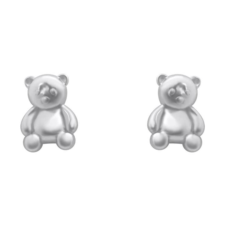 Sterling Silver Teddy Bear Studs for wholesale by Atlanta Jewelers Supply