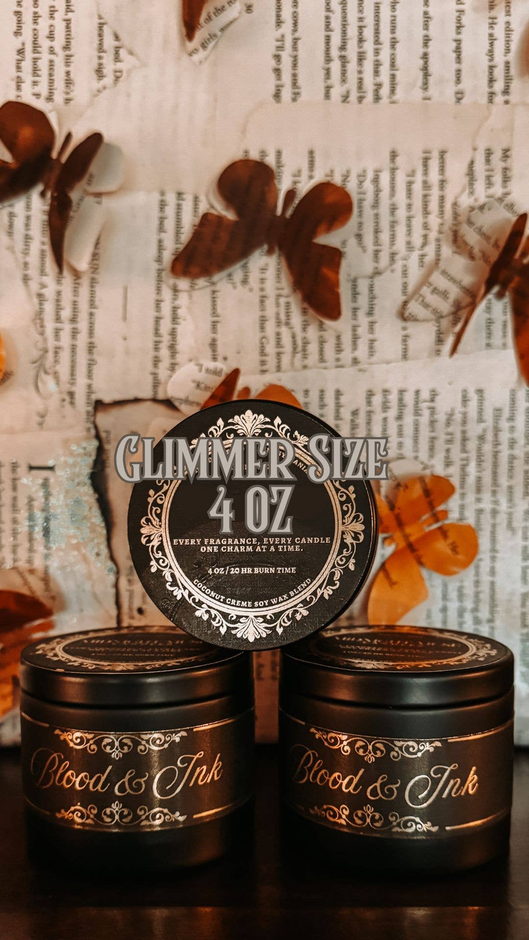 Keskiyön Hovi - The Midnight Court - Wholesale Jar/Filled Candle - Dream Weaver Literary Candle with Charm - Lavender Apple3