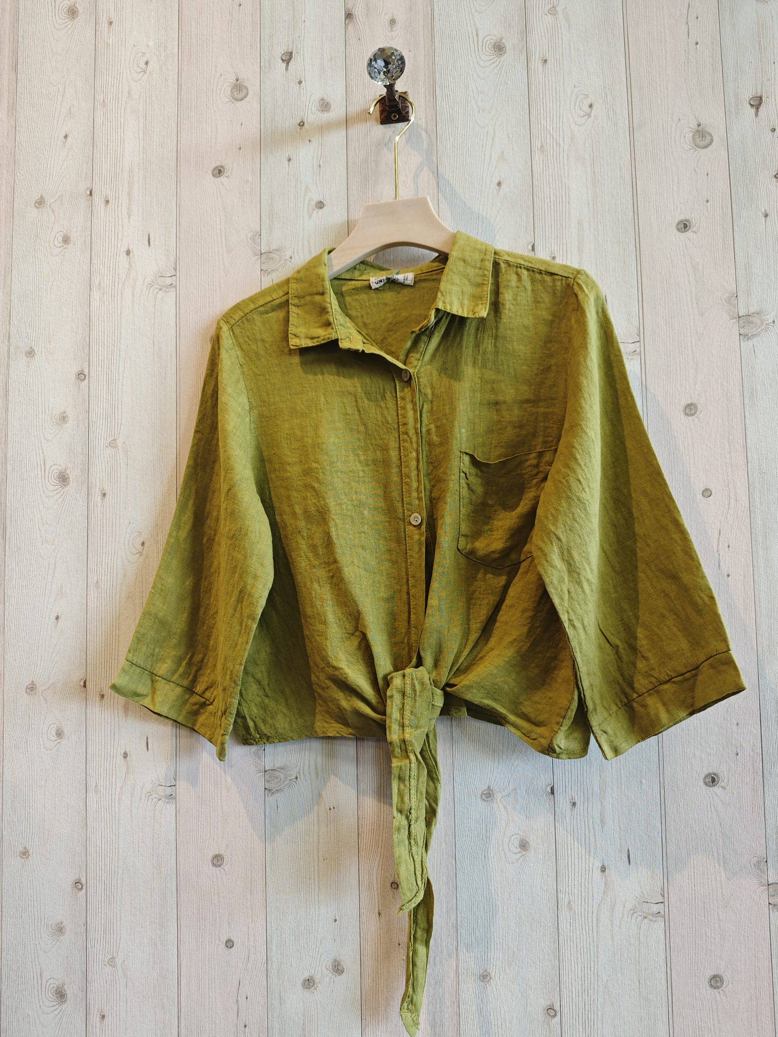 Linen & More - Wholesale Button Down Shirt - Women's - REF 89166 100% LINEN TIE SHIRT19