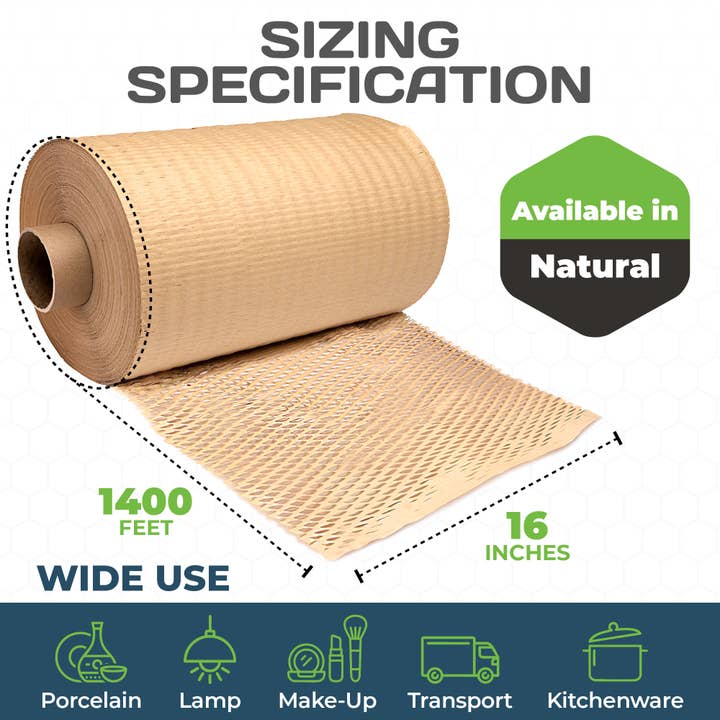 HexcelPack - Wholesale Wrapping Paper Roll - HexcelWrap Honeycomb Packing Paper1