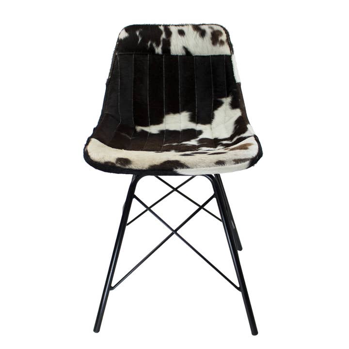 Silla de vaca negra y blanca x 79 cm (autoensamblable) para venta al por mayor de Mars & More - Brand of B Living