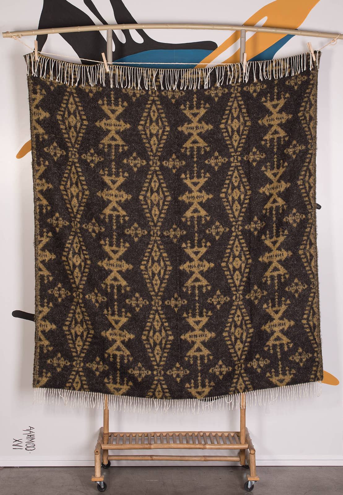 Beat Collection by Lanificio Idealtex Srl – Engroshandel Tæppe – Tribal uld- og alpaka-plaid med etnisk jacquardmønster14
