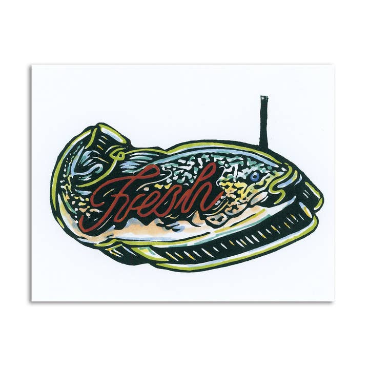 Sapphorica Creations Fresh Fish Art Card for wholesale by Sapphorica Creations