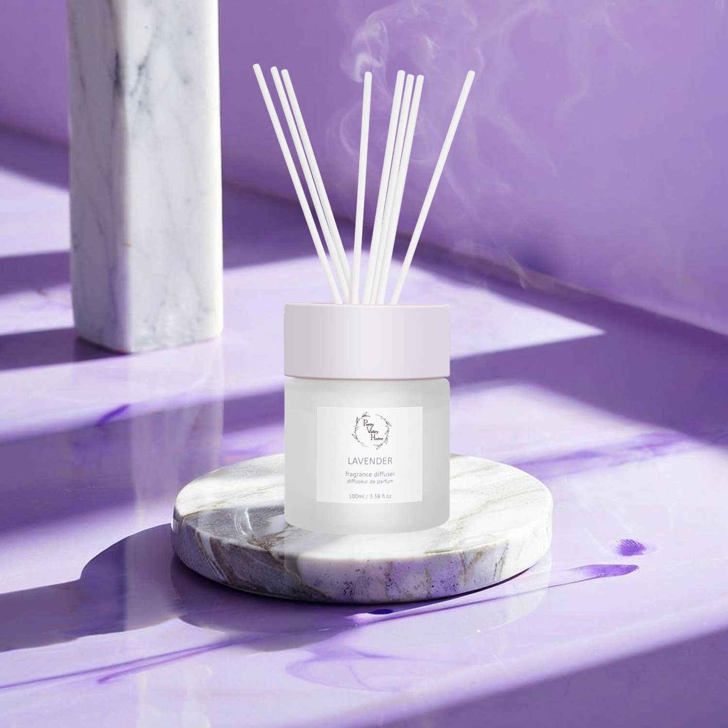Pretty Valley Home - Wholesale Reed Diffuser - Reed Diffuser Set 100Ml / 3.38fl OZ Gift Box - Lavender5