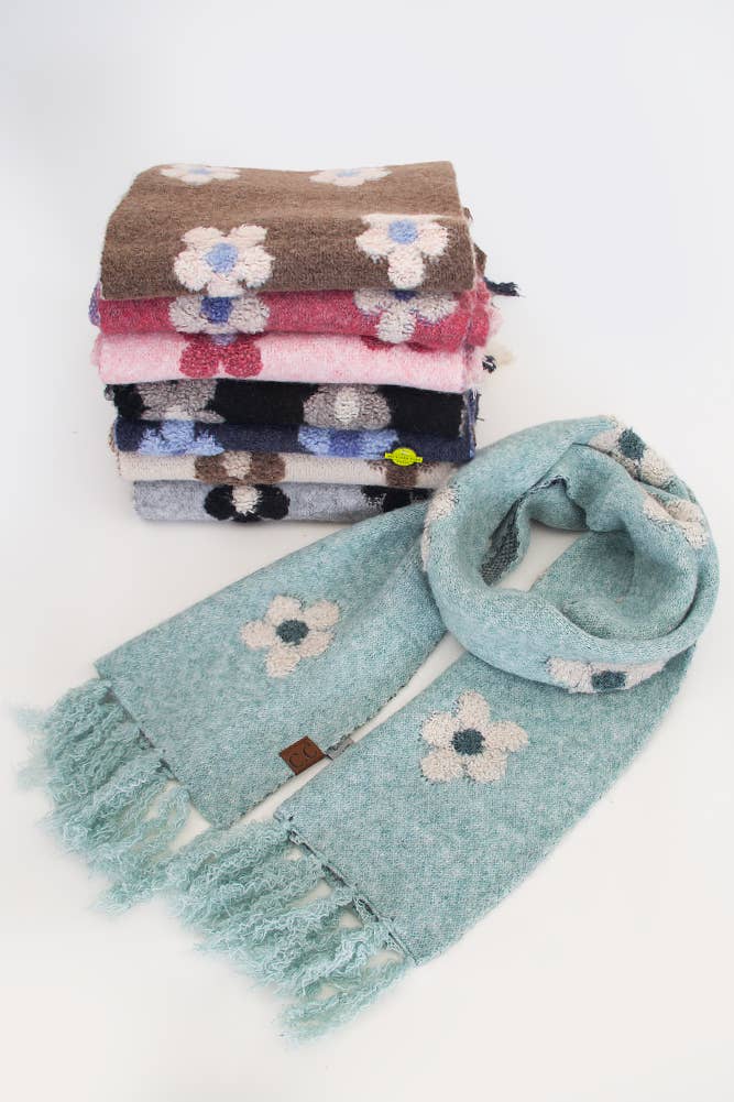 Hana - Wholesale Scarf - Women's - C.C Daisy Pattern Scarf1