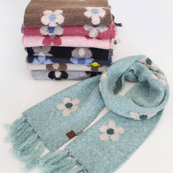 Hana - Wholesale Scarf - Women's - C.C Daisy Pattern Scarf1