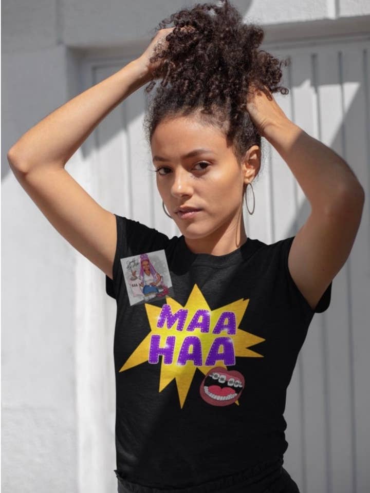 Sparkle By Asha – wholesale Screen printed t-shirt – Women′s – Maa Haa 90's Kid Nostalgia Tee1