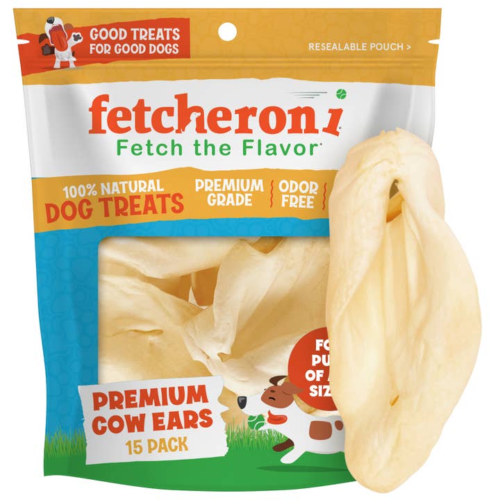 FETCHERONI - Wholesale Pet Treats - Dog - Cows Ears for Dogs, Thick and Large Dog Ears, One Ingredient