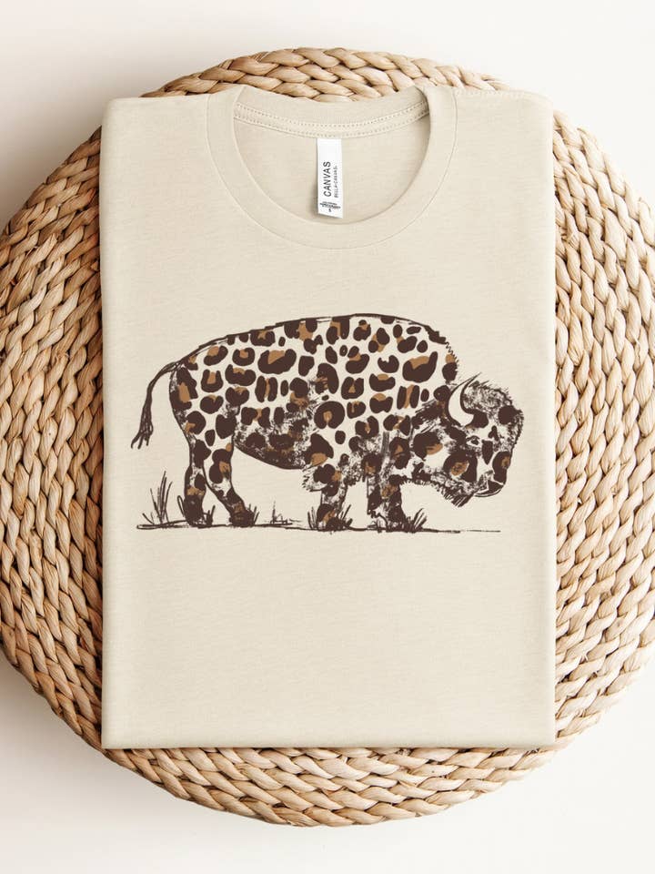 Cheetah buffalo graphic Tee for wholesale by The wild honeys co