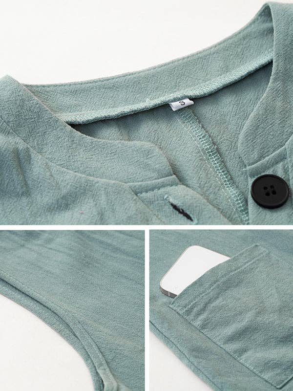 UZ Wholesale Store - Wholesale Jumpsuit - Women's - Loose Sleeveless Split-Joint V-Neck Jumpsuits16