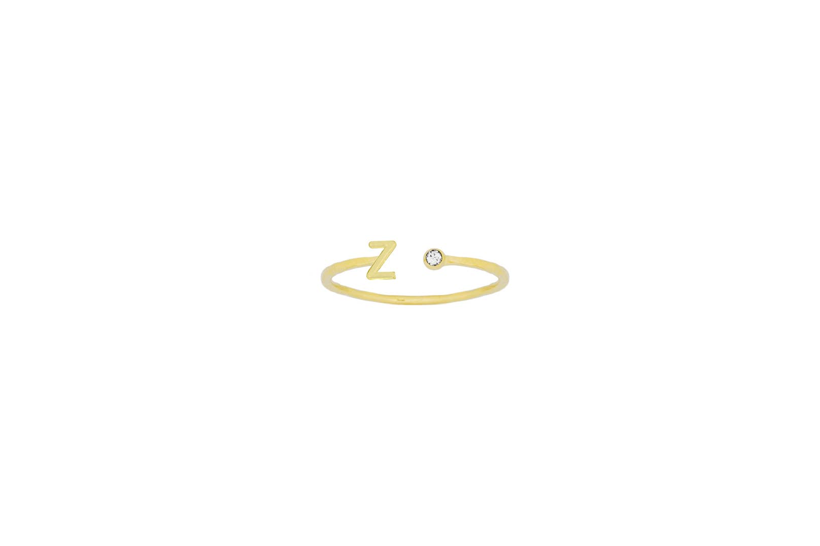 Katie Dean - Wholesale Band/Stacked Ring - 18K Gold Plated, Size 7 Initial Ring24