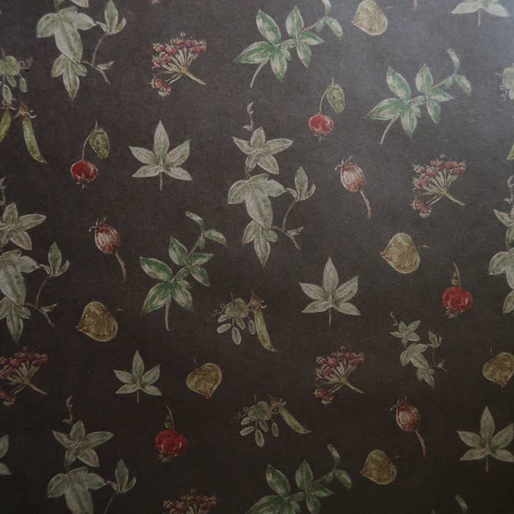 MyDesignPictures – wholesale Wrapping paper roll – Set Of 3 Pieces botanical Kraft Wrapping Paper5