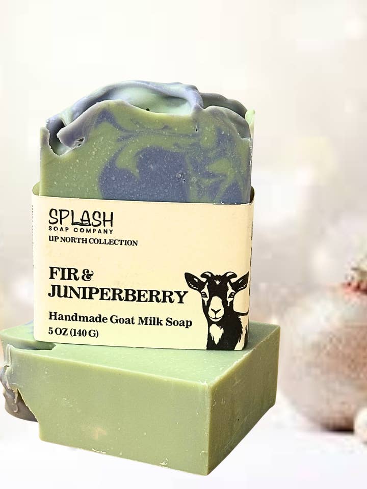 Fir & Juniperberry Goat Milk Soap for wholesale by Splash Soap Company