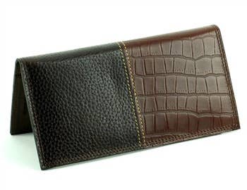 Leather Impressions Inc - Wholesale Wallet - Women's - Gator Print Pebbled Grain Water Buffalo Rodeo Wallet 172610
