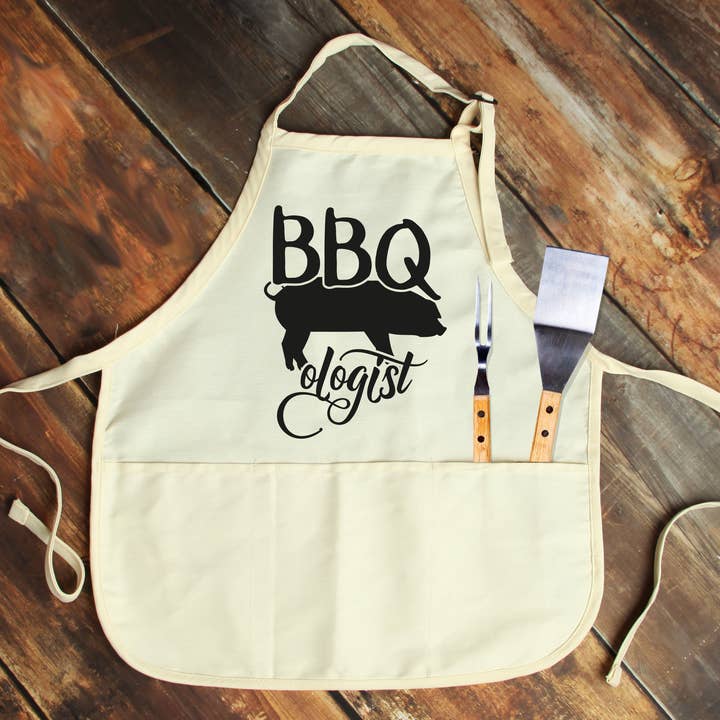 BBQ Pig-Ologist Apron for wholesale by Potter's Printing