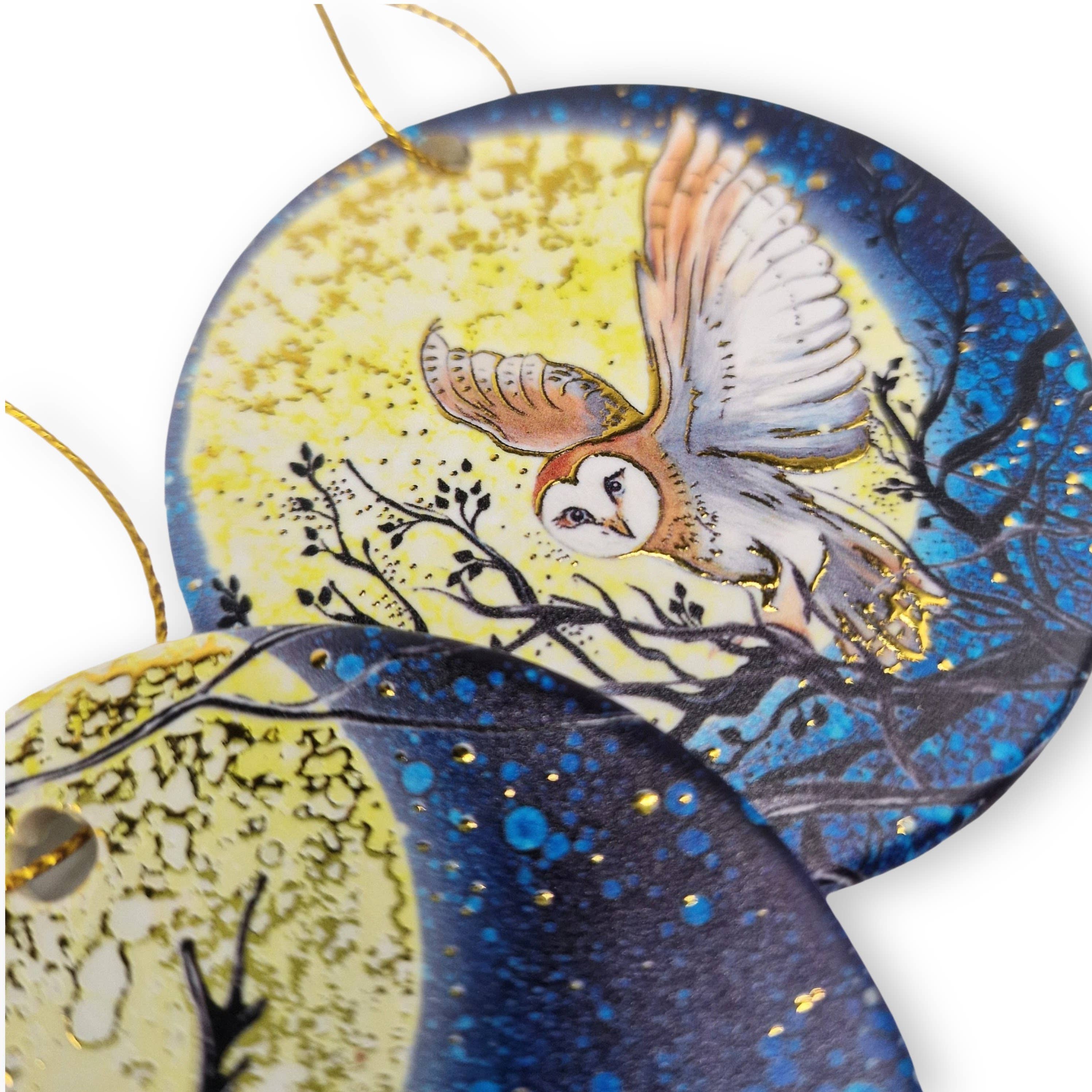 By Jo Crafts - Vente Objets de décoration - Décoration suspendue arbre hibou & cerf15