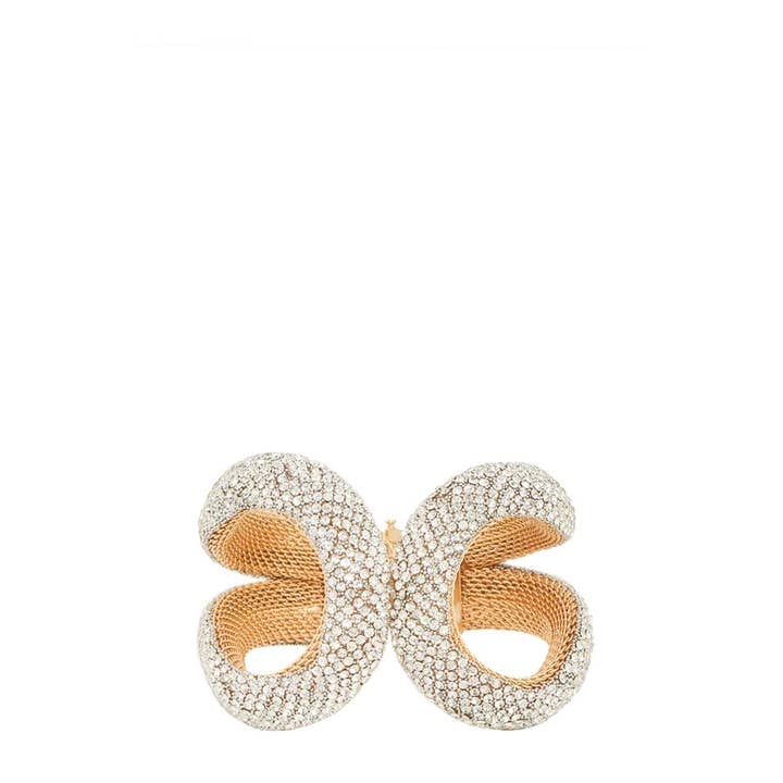 anbfashion – Großhandel Armband mit Charms/Anhängern – ARMBAND MIT VOLLEM STRASS UND BREITER GESCHWUNGENER MANSCHETTE KB2085