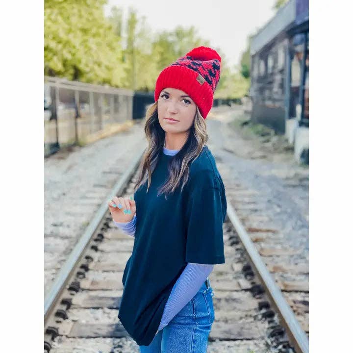 C.C Beanie - Venta al por mayor Gorro de lana - Mujer - Gorro Pom de pata de gallo YJ20256