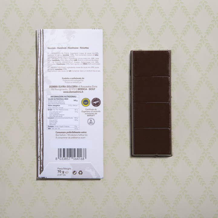 DONNA ELVIRA dolceria di Roccasalva Elvira - Wholesale Chocolate Bar - IGP Modica chocolate with hazelnuts1