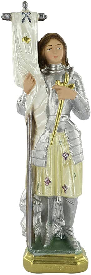 Costa Articoli Religiosi - Vente Figurine décorative - Statue de Sainte Jeanne d'Arc cm. 22 en plâtre0