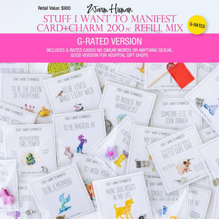 manifest card 200pc refill assorted mix g-rated version for wholesale by warm human