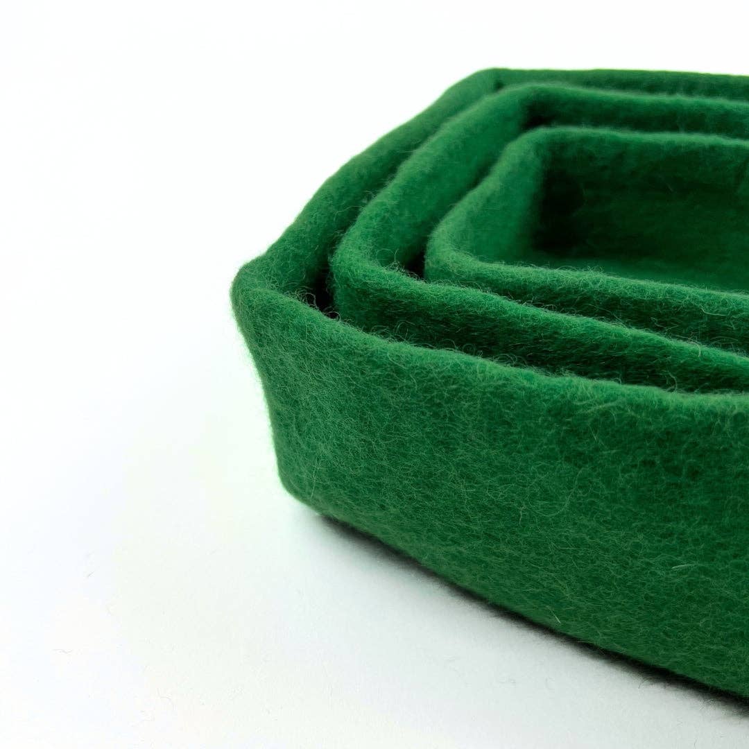 Humble Hilo - Venta al por mayor Bandejas/platos/boles decorativos - Humble Hilo Cuencos de Fieltro Hechos a Mano, Juego de 3 Cuadrados20