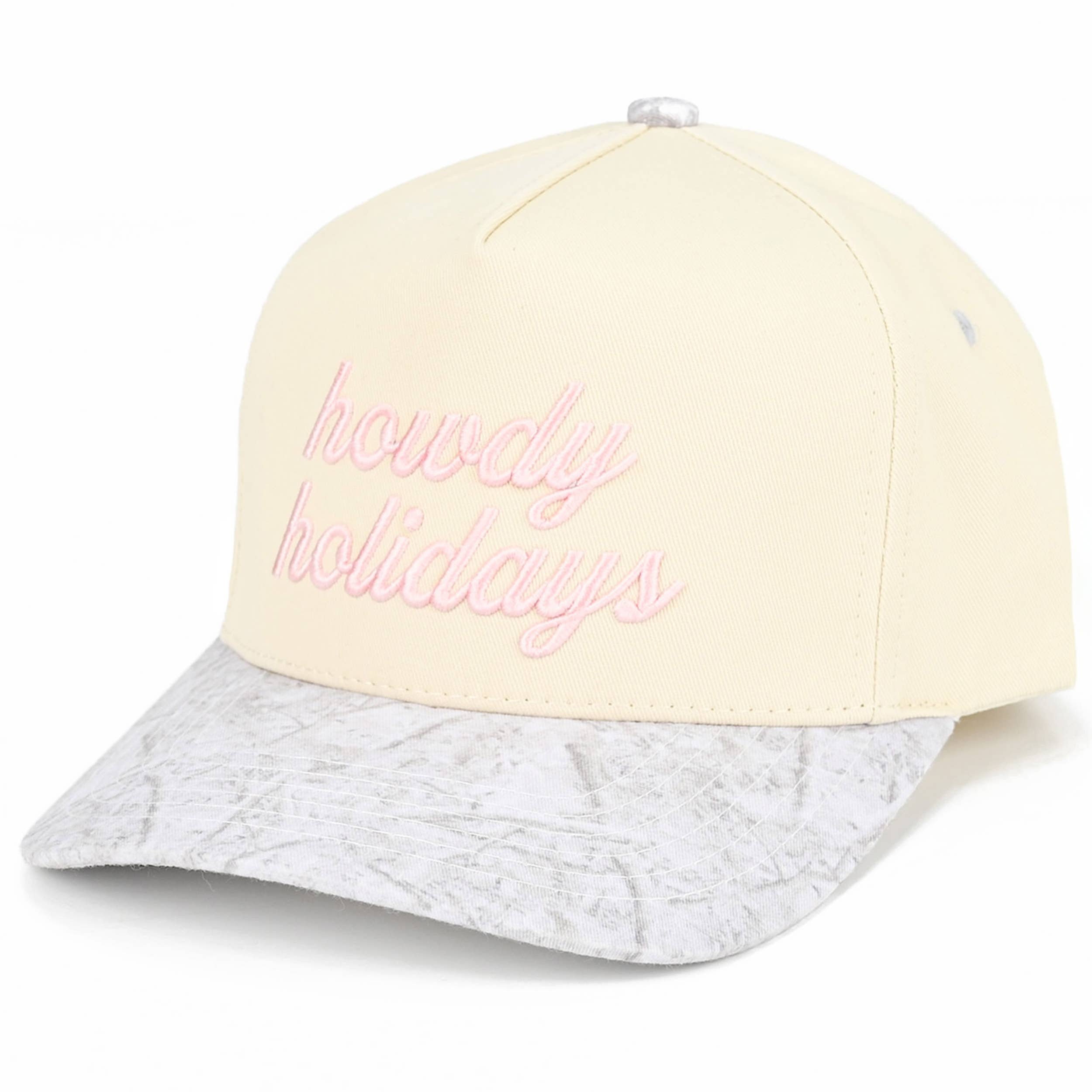 Hana - Wholesale Trucker Hat - Women's - C.C HOWDY HOLIDAYS Letter Embroidered Trucker Cap15