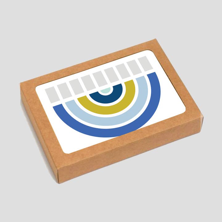 Abstrakt Menorah Design: Boxed uppsättning 6 kort för wholesale av Spaghetti & Meatballs