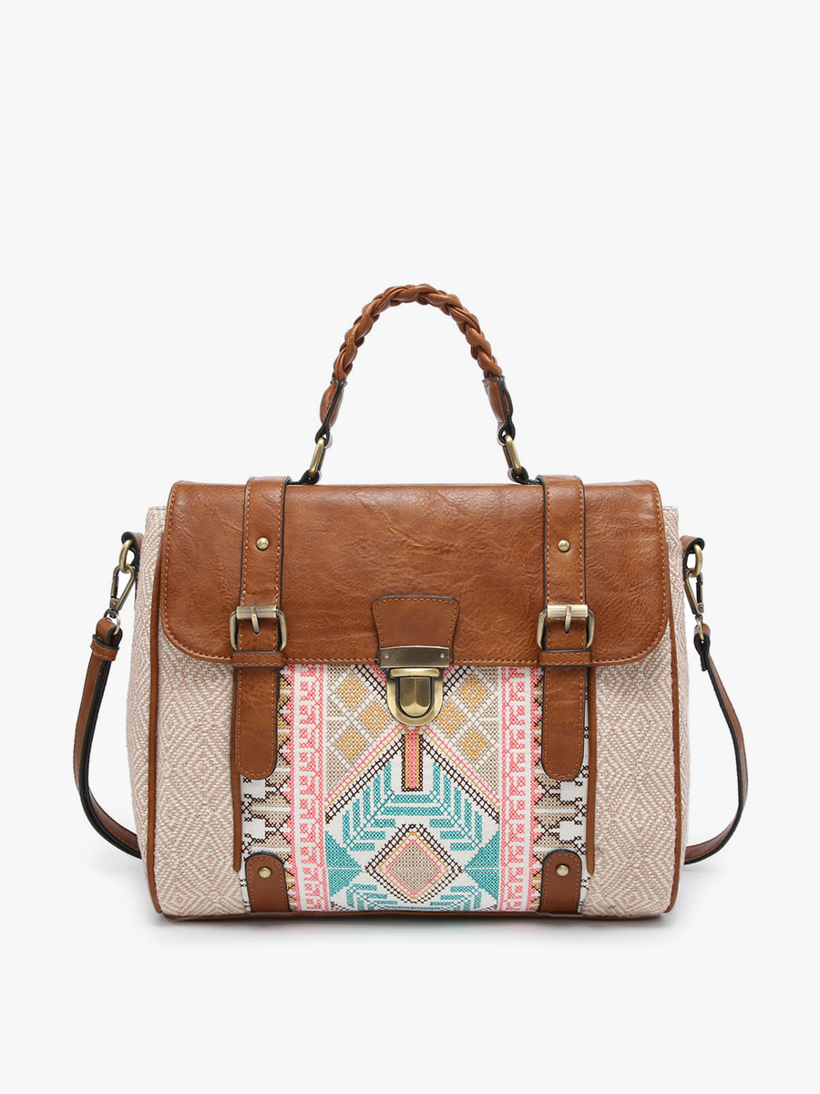 Jen & Co. - Wholesale Satchel - Women's - M1944 Harlow Aztec Embroidered Satchel2