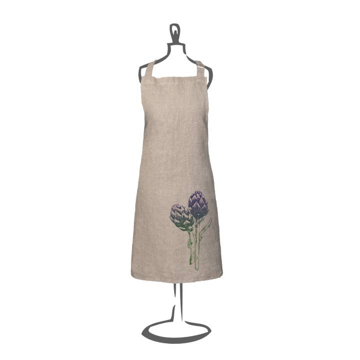 Frohstoff Meike Marie Buchholz - Wholesale Tea Towel - apron linen natural artichoke1